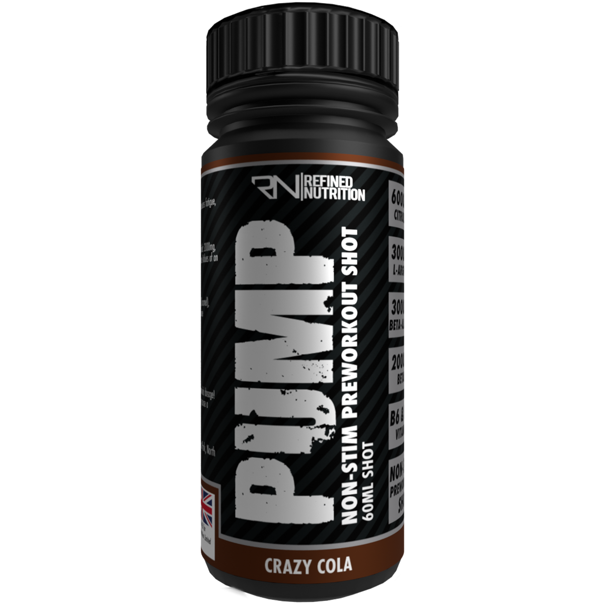 Refined Nutrition Pump Non Stim Pre-Workout Shots 12x60ml