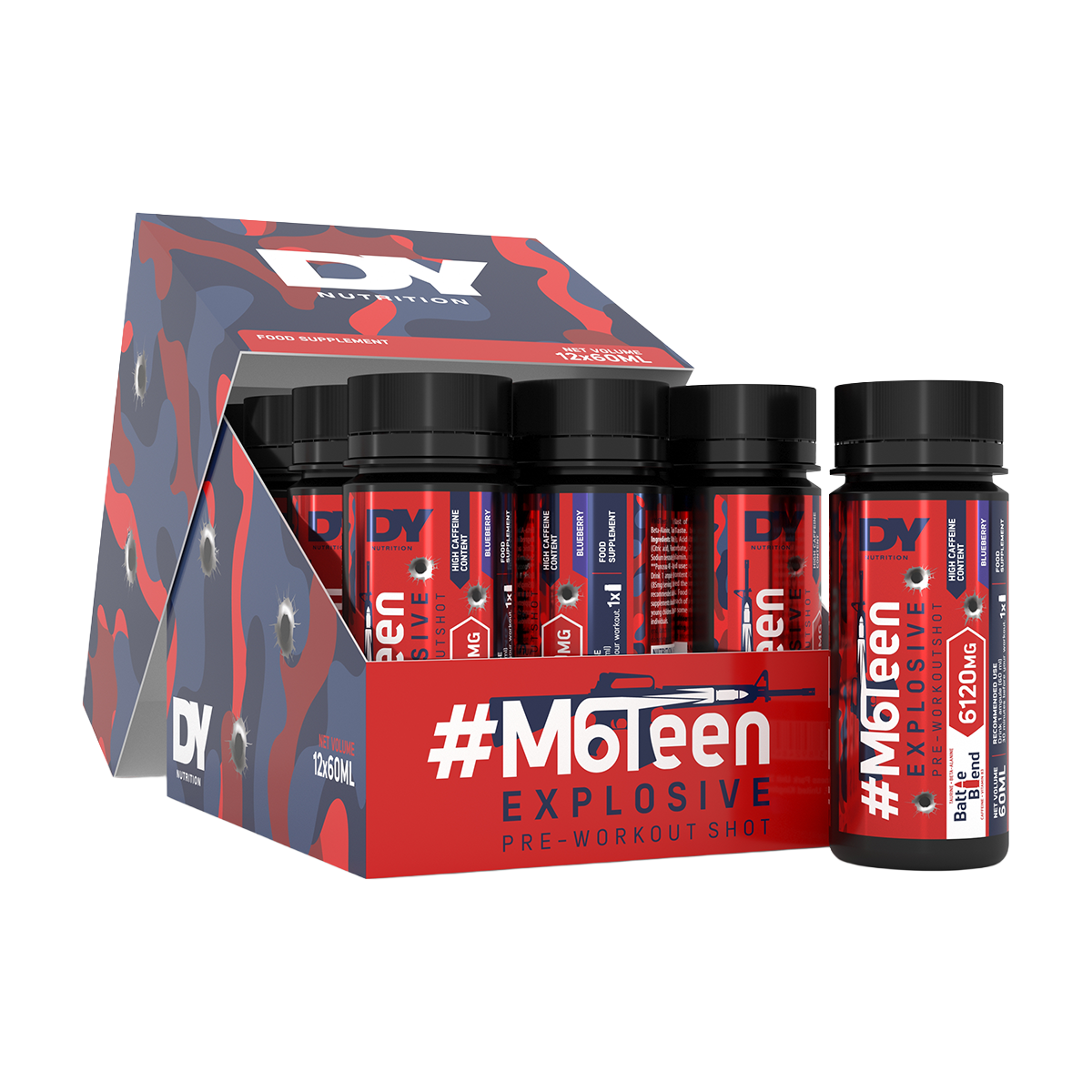 DY Nutrition M6Teen Pre Workout Shots 12x60ml