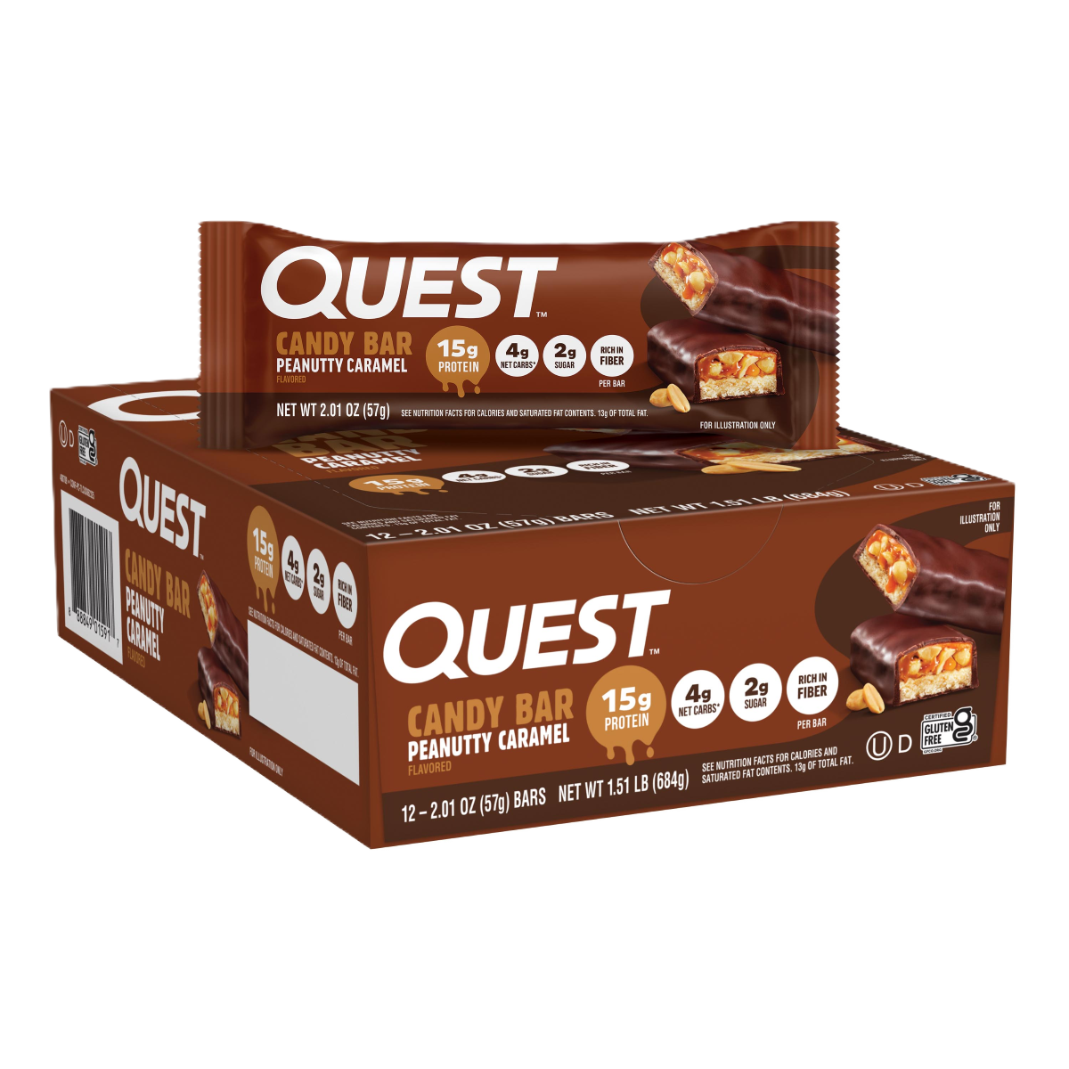 Quest Candy Bar 12x57g (Peanutty Caramel)